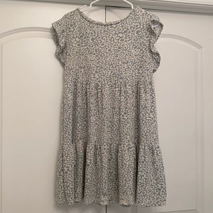 NWOT Blue & Cream Leopard Dress, Size Meduim